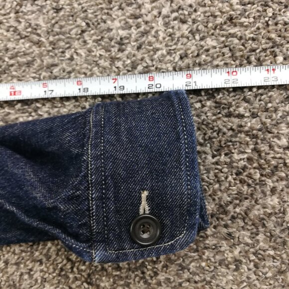 Uniqlo x Ines De La Fressange Jacket Denim Metal Button Up Blue Womens XXS - Picture 7 of 9